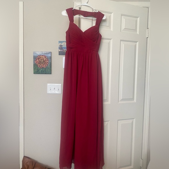 Azazie Raine Burgundy dress - Picture 5 of 5